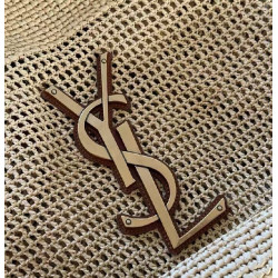 Saint Laurent Icare Crochet Raffia Tote Bag Saint Laurent