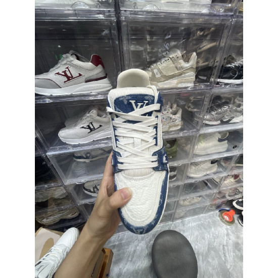 LV Trainer Sneaker Denim Blue