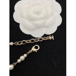 Chanel Pearl Crystal CC Star Bracelet Gold