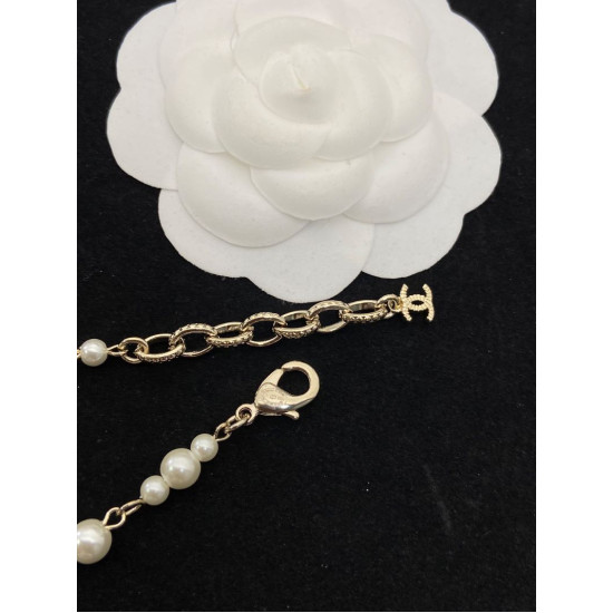 Chanel Pearl Crystal CC Star Bracelet Gold