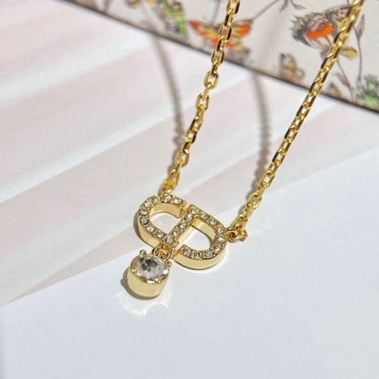 Luxury Christian DIOR Diamond Necklace&Bracelet Set