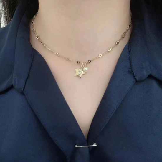 Christian DIOR Golden Star Necklace