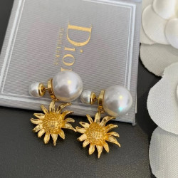 Dior Sunflower Pearl Earrings