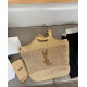 Saint Laurent Icare Crochet Raffia Tote Bag Saint Laurent