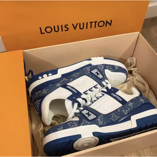 LV Trainer Sneaker Denim Blue