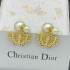 Dior Luxury Butterfly Pearl Earrings