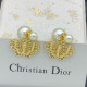 Dior Luxury Butterfly Pearl Earrings